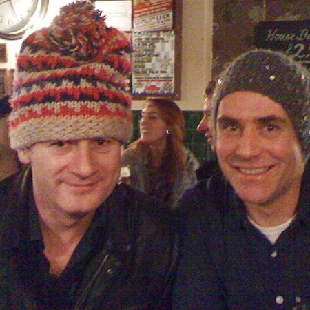 Steve and Clive wearing hats
